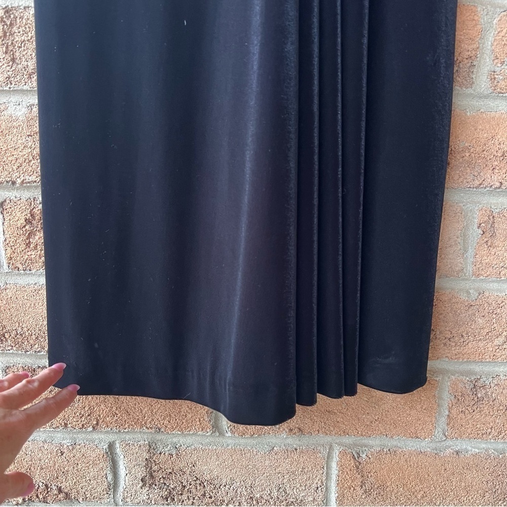 CARTISE Velvet Maxi Dress Sleeveless Draped Formal Evening Cocktail Gown Black - Picture 9 of 16